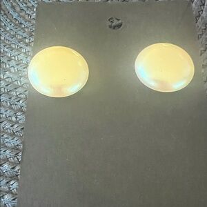 Yellow Round Stud Earrings